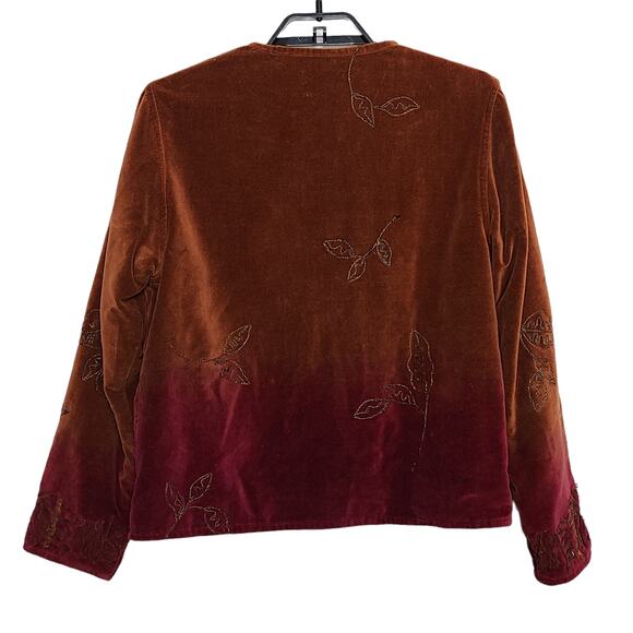 Vintage Mirasol Blazer Jacket Velvet Size Medium - Picture 2 of 5